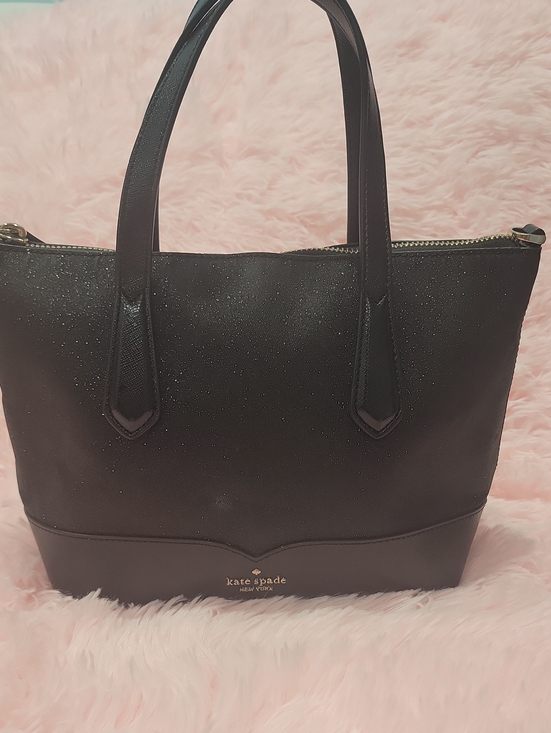 kate spade Handbags - Kate Spade Lola Glitter Small Satchel Black